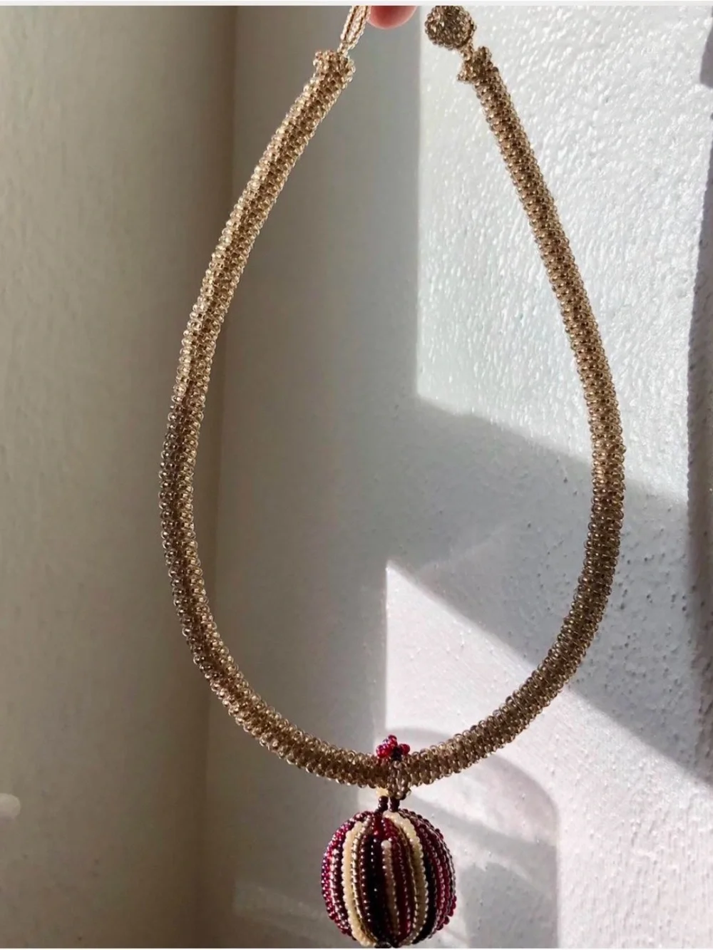 Oversized Beaded choker necklace